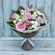 Букет цветов из:  Герберы, Альстромерии и Хризантемы в Нижний Бестях