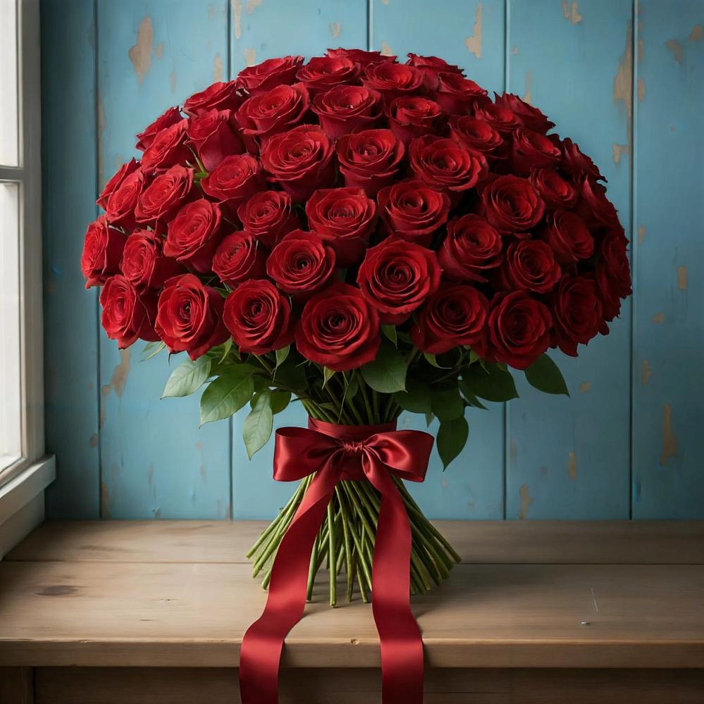 Букет Красные розы Блэк Меджик в Нижний Бестях