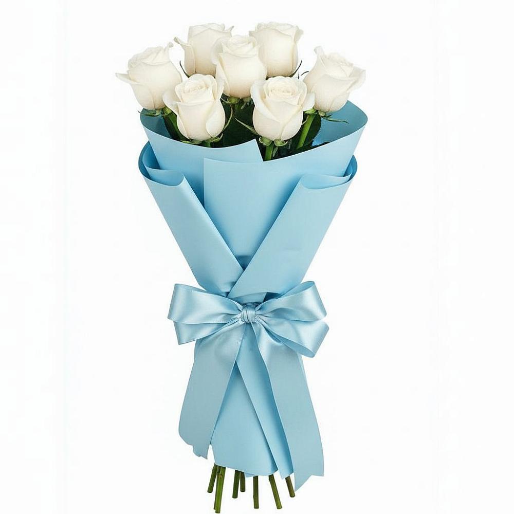 Букет 7 белых роз Проуд в Нижний Бестях