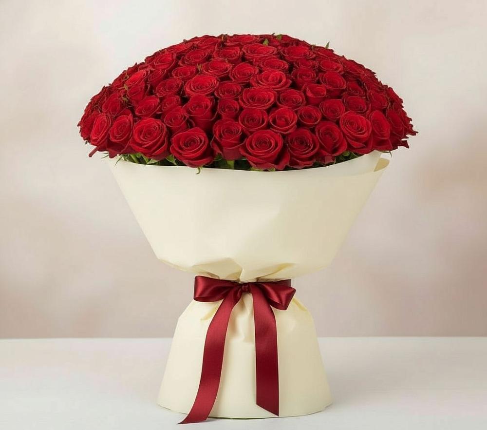 Букет 101 Красная роза Милано в Нижний Бестях