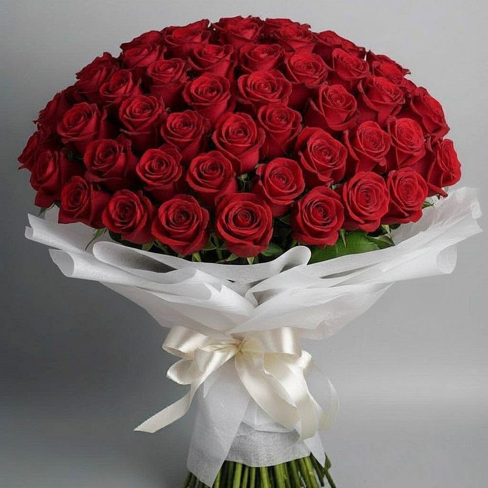 Букет 101 Красная роза Блэк Мэджик в Нижний Бестях