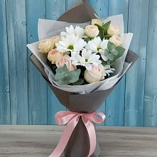 Букет цветов из:  Хризантемы и Розы в Нижний Бестях