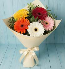Букет цветов из:  Герберы #REPLACE_PRED# Нижний Бестях