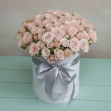 Цветочная композиция из Розы в шляпной коробке #REPLACE_PRED# Нижний Бестях