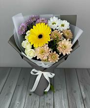 Букет цветов из:  Розы, Герберы и Хризантемы в Нижний Бестях