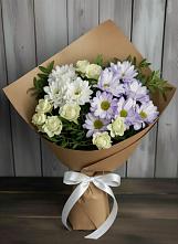 Букет цветов из:  Хризантемы и Розы в Нижний Бестях