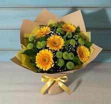 Букет цветов из:  Герберы и Хризантемы в Нижний Бестях