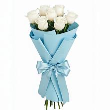 Букет 7 белых роз Проуд в Нижний Бестях