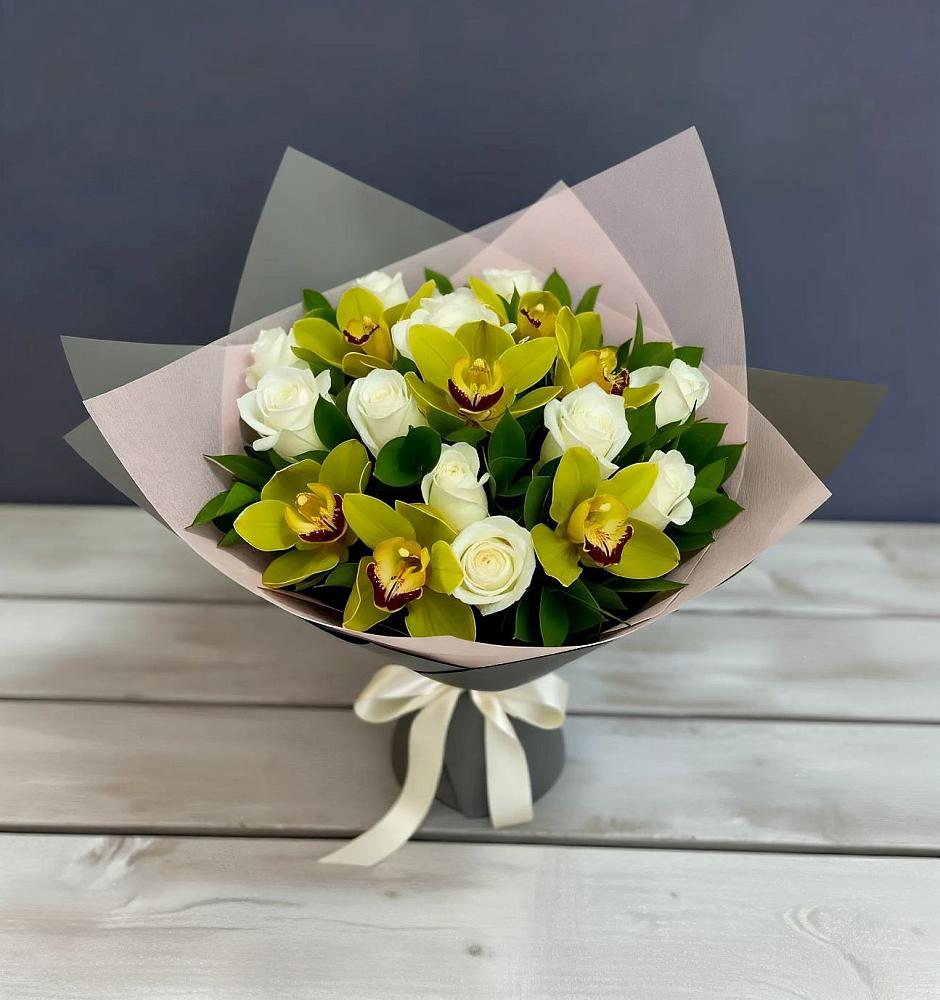 Букет цветов из: Орхидеи и Розы в Нижний Бестях