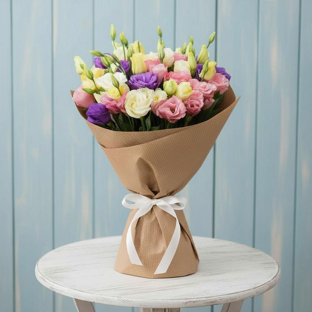 Букет цветов из: Лизиантусы в Нижний Бестях