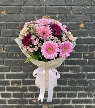Букет цветов из:  Герберы и Хризантемы #REPLACE_PRED# Нижний Бестях