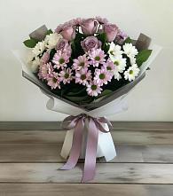 Букет цветов из:  Хризантемы и Розы в Нижний Бестях