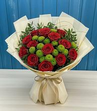 Букет цветов из:  Розы и Хризантемы в Нижний Бестях