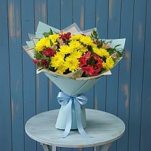 Букет цветов из:  Альстромерии и Хризантемы в Нижний Бестях