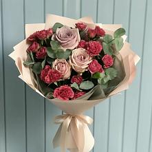 Букет цветов из:  Гвоздики и Розы в Нижний Бестях