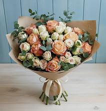Букет цветов из:  Альстромерии и Розы #REPLACE_PRED# Нижний Бестях